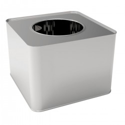 Square Tin Can 9 lt Roasting Meat Metal Container 232x232x173 mm 9 lt  