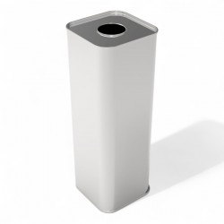 Square Tin Can Vegetable Oil Metal Container 87 x 87 x 255 mm 2 lt  