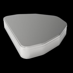 Custom Shape HALF OCTAGONAl Tin Can 3 lt Half Octagon Candy Box210 x 250 mm x H72 mm 3 lt  Slip Lid